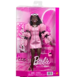 Barbie Deluxe Style Dukke Nr 14 Metallicrosa Kjole