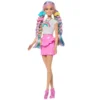 Barbie Rainbow Sparkle Hair dukke med langt hår og tilbehør