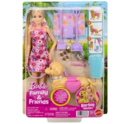 Barbie Walk & Potty Pup med dukke og gående valp