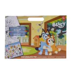 BLUEY, Tegnblokk med fargestifter og klistremerker
