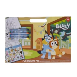 BLUEY, Tegnblokk med fargestifter og klistremerker