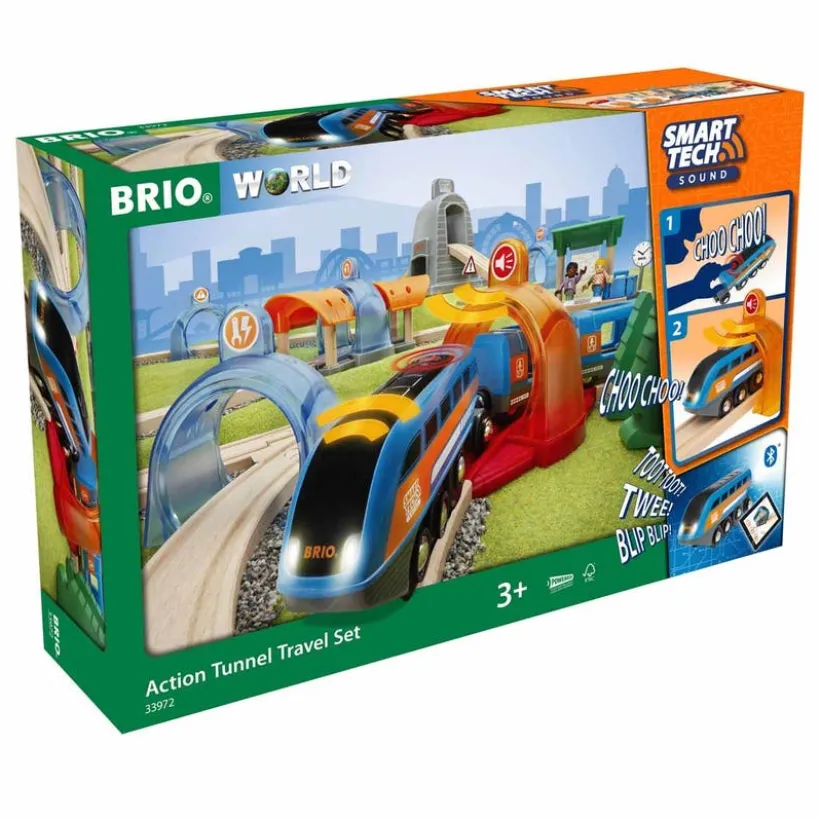 BRIO, Action Tunnel Reise Sett (Smart Tech Lyd)