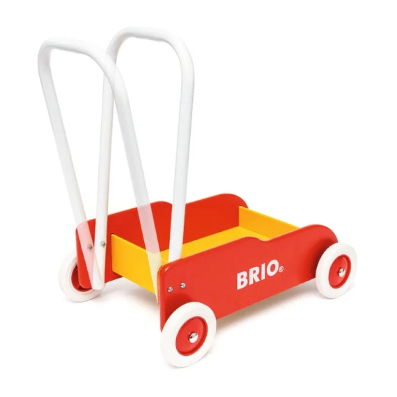 BRIO Lære-å-gå-vogn – Gåvogn med justerbart håndtak og brems fra 1 år