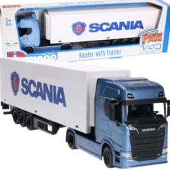 Burago, SCANIA S730 Lastebil m. tilhenger 1:43