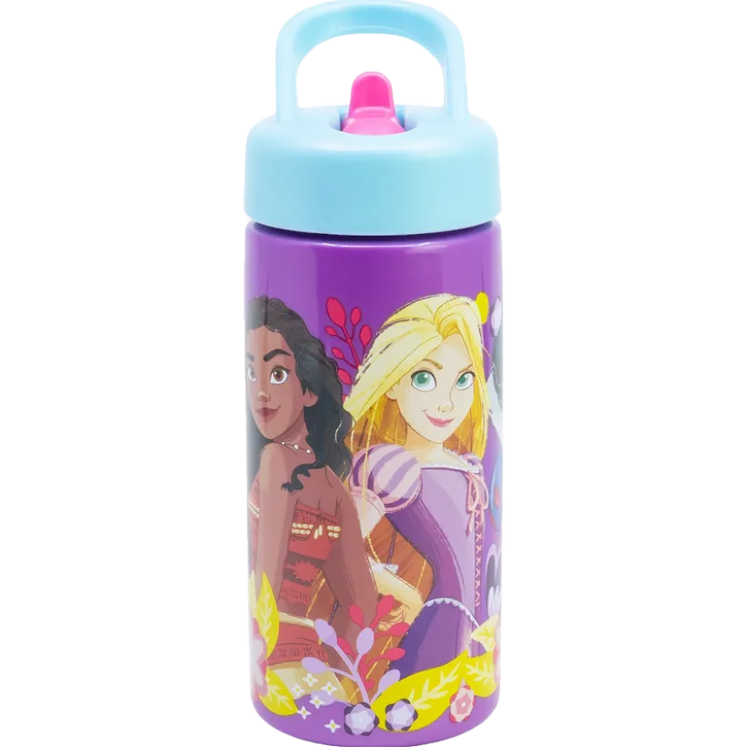 DISNEY PRINCESS, Vannflaske med sugerør, 420 ml