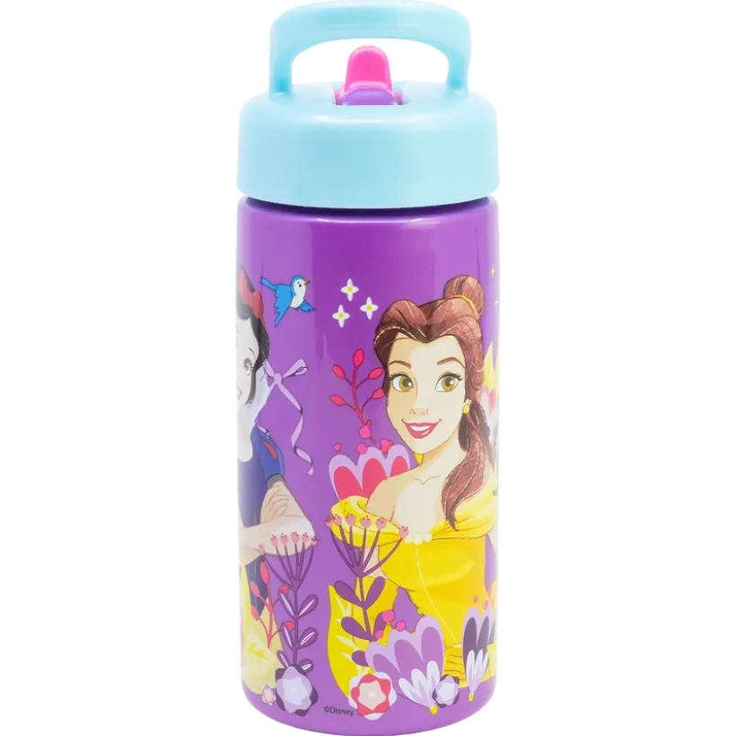 DISNEY PRINCESS, Vannflaske med sugerør, 420 ml