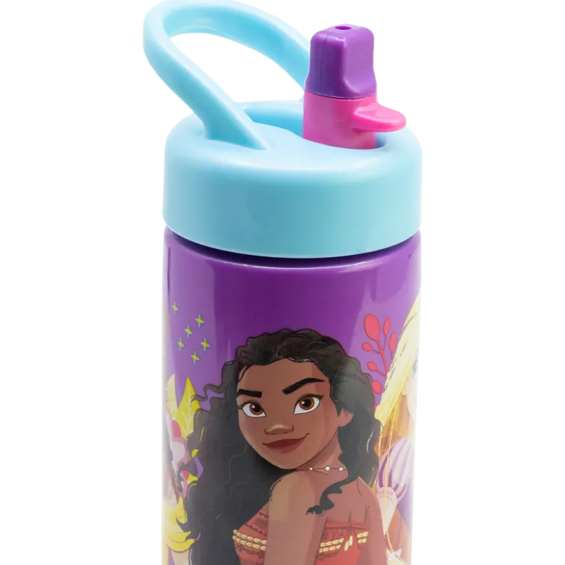 DISNEY PRINCESS, Vannflaske med sugerør, 420 ml