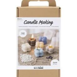 Diy Kit Lysstøping, Beige, Krem, Lyseblå, Soyavoks