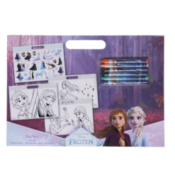 FROZEN, Tegnoblokk med fargestifter og klistremerker