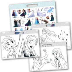 FROZEN, Tegnoblokk med fargestifter og klistremerker