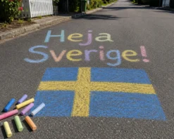 Gatekritt 18 stk – fargerike kritt fra 3 år