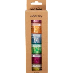 Glitterleire, pastellfarger, 6x20 ml/ 1 pk.