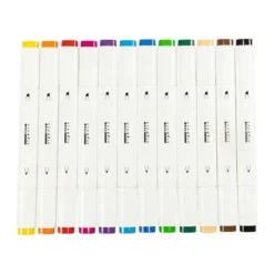 Illustrasjonsmarker, Standardfarger, Spiss 1+8 mm, 12 stk./