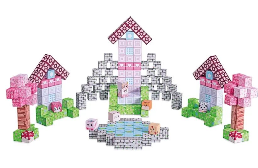 Mag&Play Building Cubes 2 cm 239 stk Rosa