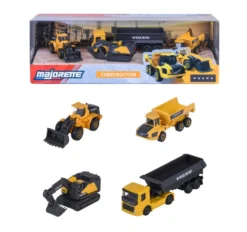 Majorette Volvo Anleggsbil Gaveeske 4-Pack