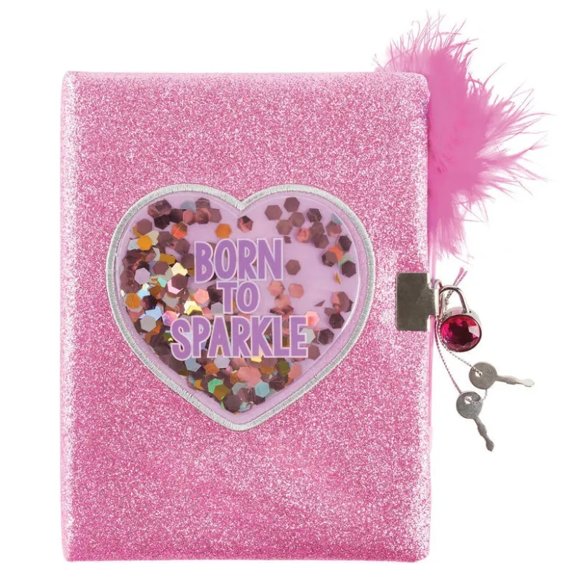 Make it Real, Born To Sparkle Glitter Journal Og Penn