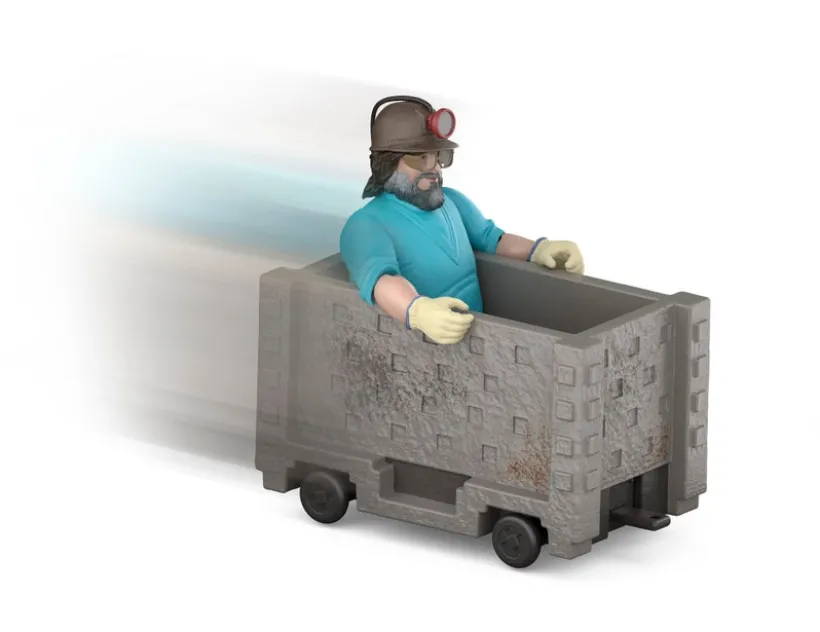 Minecraft Movie Steve & Minecart