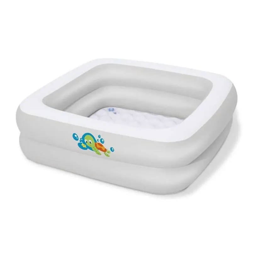 Oppblåsbar babypool 86x86 cm med quiltad bunn – Bestway Scrub-A-Dub
