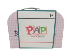 PAP, Blomstret Teservise for 4 med Brett, Metall