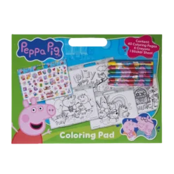Peppa Gris, Kunstnerblokk med fargeblyanter og klistremerker