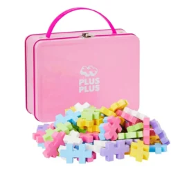 Plus-Plus BIG 3D Byggesett 70 deler i metallboks (Pastell)