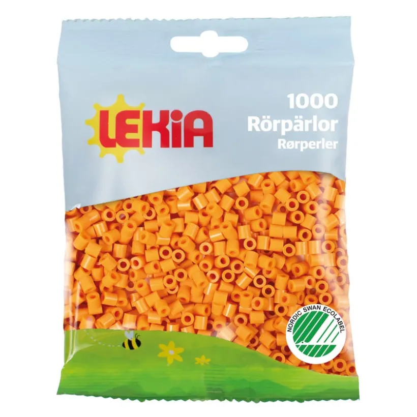 Rørperler 1000 stk Ravgul