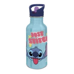 STITCH ALU Vannflaske med sugerør, 545 ml