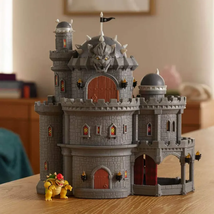 Super Mario 2 Movie 1.5in Playset Deluxe Bowsers Castle