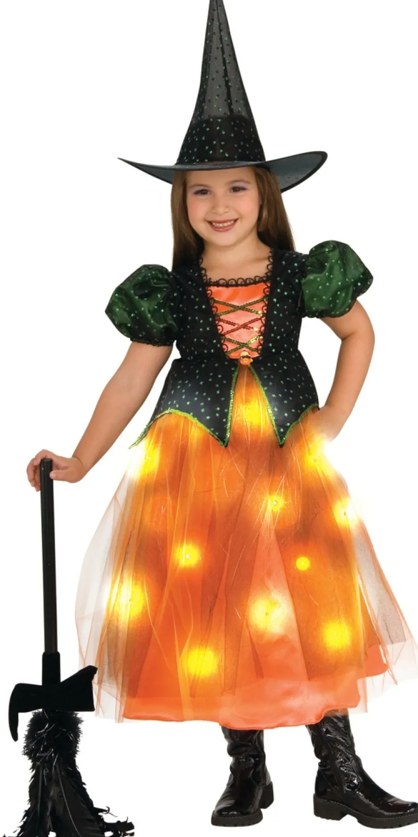 Utkledning - Halloween Heks med lys 3-4 år