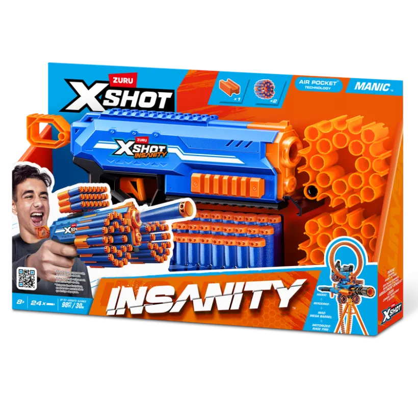 XSHOT Insanity Manic Blaster med 24 piler
