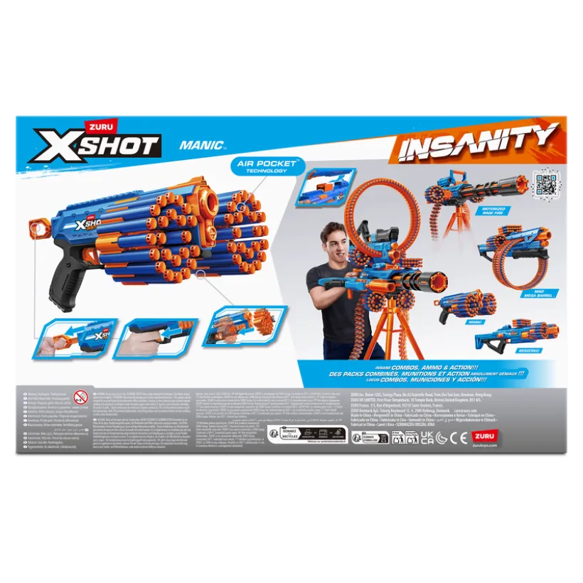 XSHOT Insanity Manic Blaster med 24 piler